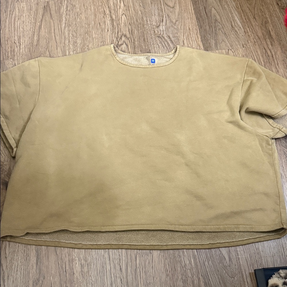 YZY Casual Tan Short Sleeve Top